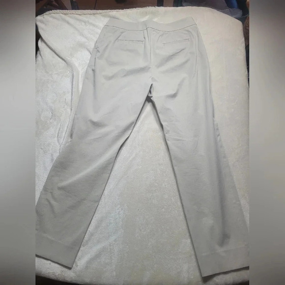 Lafayette 148 Cream/Khaki Manhattan Cropped Pants sz 4 - Picture 2 of 11